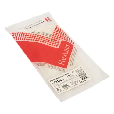 Хомут P6.6 стандартный белый 4.6x160 (100шт) FlexLock PROxima