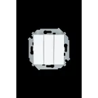 15 Выключатель трехклавишный 10А 250В винтовой зажим белый