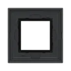 Рамка из натурального стекла, ''Avanti'', черная, 2 модуля