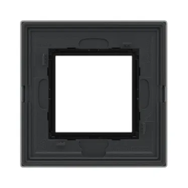 Рамка из натурального стекла, ''Avanti'', черная, 2 модуля