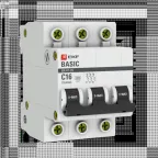 Выключатель автоматический трехполюсный 16А С ВА47-29 4.5кА