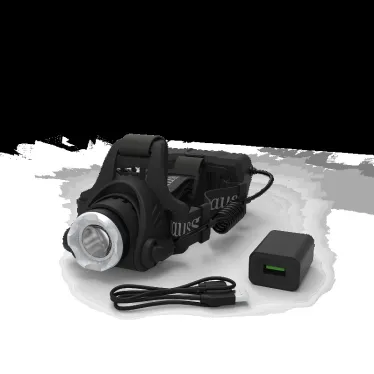 Фонарь светодиодный налобный 5 Вт 450 лм Черный IP44 аккумуляторный Li-ion 2400мАч GFL Gauss