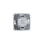 GLOSSA Выключатель двухклавишный с подсветкой схема 5а антрацит в рамку