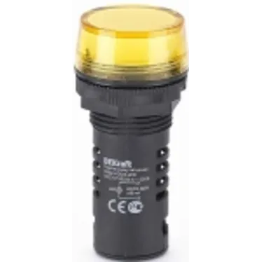 Лампа коммутационная ЛК-22 ADDS диам. 22мм LED желтая 220В AC/DC