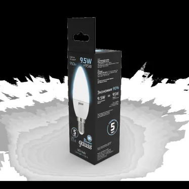 Лампа светодиодная LED 9.5 Вт 950 лм 4100К свеча нейтральный E14 AC 220В Black Gauss