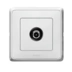 CARIVA Розетка телевизионная TV оконечная в рамку белая