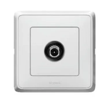 CARIVA Розетка телевизионная TV оконечная в рамку белая