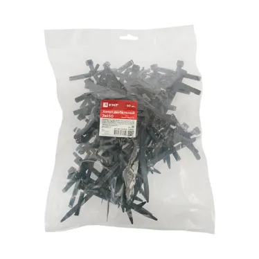 Хомут дюбельный 7х150 черный (50шт) PROxima