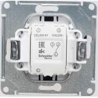 GLOSSA Переключатель одноклавишный сх.6 шоколад в рамку