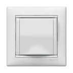 VALENA Розетка с заземлением в рамку с крышкой белая