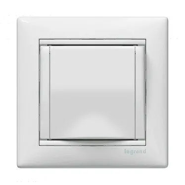 VALENA Розетка с заземлением в рамку с крышкой белая