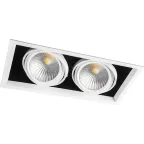 Светильник светодиодный ДВО-2х30w 4000K 5400Лм поворотный прямоугольный белый