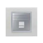 Адаптер на 1 RJ45(12) 75528-, 75540-, 75541-, 75544-39, шторка, S82,82N, алюминий