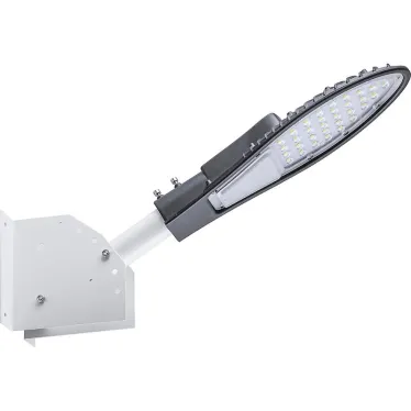 Кронштейн настенный с переменным углом наклона диаметр трубы 38мм серый для уличного светильника