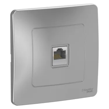 BLANCA скрытой установки розетка компьютерная RJ45, алюминий