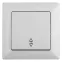 Переключатель Intro Solo 4-103-01 одноклавишный 10А-250В, IP20, СУ, белый