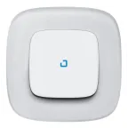 Valena ALLURE Рамка 1 пост Белое стекло универсальная