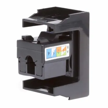 Розетка RJ-45 кат.6 Viva 1 модуль черный