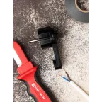 Вилка угловая плоская с/з черная СТЕЛС 16А 250 В PRO