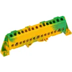 TEKFOR Шина PE земля в комбинированном DIN-изоляторе Стойка 8х12-15-ЖЗ IEK