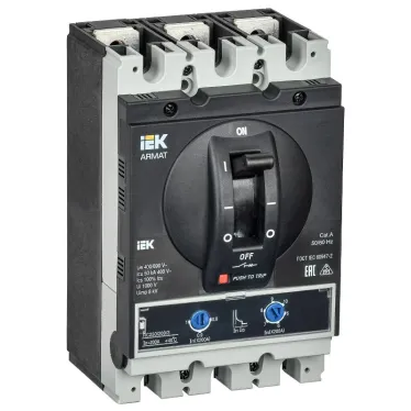 Автоматический выключатель в литом корпусе ARMAT 3P типоразмер G 50кА 200А расцепитель термомагнитный регулируемый