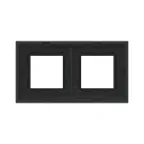 Рамка из натурального стекла, ''Avanti'', черная, 4 модуля