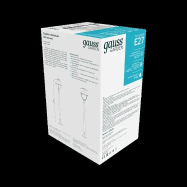 Светильник садово-парковый столб НТУ 1хE27 AC 220В Черный IP54 200х200х1000мм Алюминий max 60Вт ландшафтный Aura Gauss