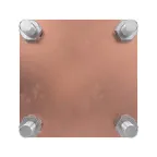 Соединитель пруток - полоса 80х80 мм медь