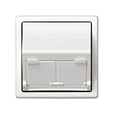 Адаптер на 2 RJ45(12) 75528-, 75540-, 75541-, 75544-39, 75542-30, наклон., S73L, белый