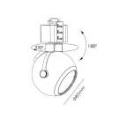 Светильник трековый однофазный TR35-GU10 CH MR16 хром под лампу