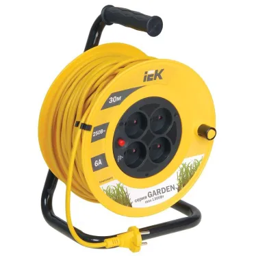 Удлинитель силовой 4 розетки шнур 30м ПВС 2x0.75 УК30 с термозащитой