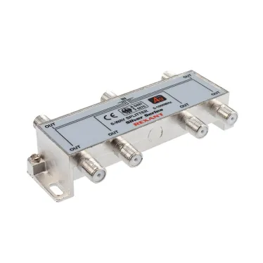 Делитель ТВ краб x 6 + 7шт. F BOX 5-1000 МГц Silver,