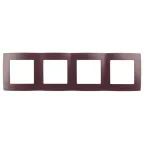 Рамка на 4 поста, Эра12, бордо, 12-5004-25