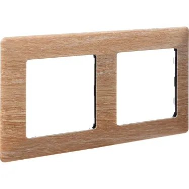 Valena LIFE Рамка 2 поста светлое дерево универсальная