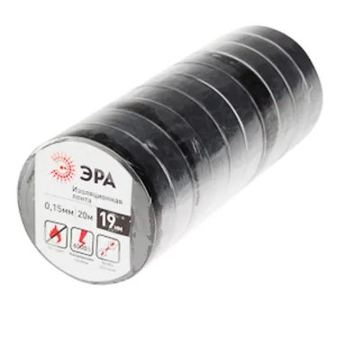 Изолента ПВХ 19мм*20м черная (10/200/6400)