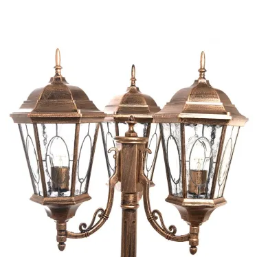 Светильник НТУ-3х60w столб Е27 IP44 черное золото