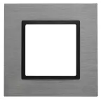 Рамка на 1 пост, металл, Эра Elegance, титан+антр, 14-5201-42