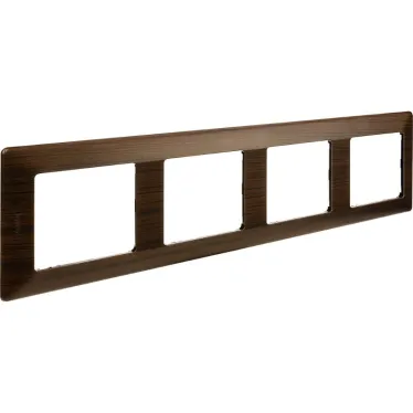 Valena LIFE Рамка 4 поста темное дерево универсальная