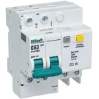 Выключатель автоматический дифференциальный (АВДТ) 2п 60А 30мА тип AC С 4.5кА ДИФ-101