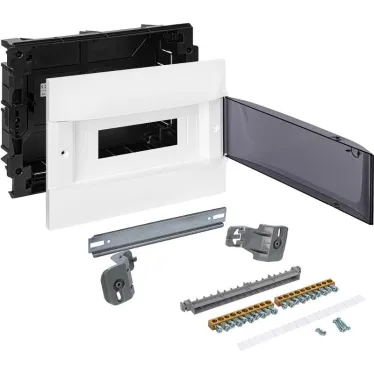 Practibox S Пластиковый щиток Встраиваемый (ЩРв-П) 1X12 Дымчатая дверь