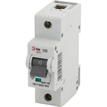 Автоматический выключатель ВА47-100 1Р 80А 10кА кривая D
