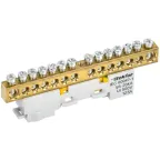 TEKFOR Шина PE земля неизолированная на универсальном держателе 8х12-14-Ж IEK