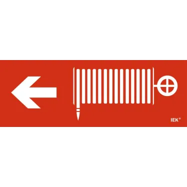 Этикетка самоклеящаяся 280х100мм ''Пожарный кран/стрелка налево'' IEK