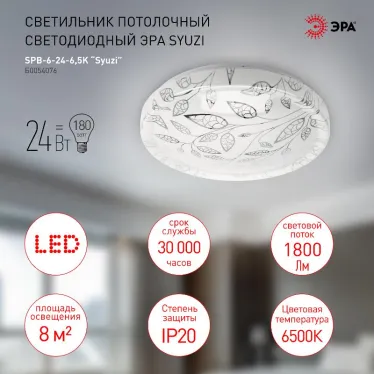 Светильник потолочный светодиодный SPB-6-24-6,5K Syuzi 24Вт 6500K