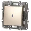 Выключатель с подсветкой, 10АХ-250В, Эра Elegance, шампань,14-1102-04