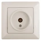 Розетка TV одиночная, СУ, Solo, сл.кость, 4-301-02