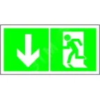 Знак безопасности BL-3015B.E40"Указ. двери эвакуац. выхода (левостор.)" | a18156 | Белый свет