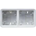 Двухместная монтажная коробка - Программа Plexo - белый - 2 поста - горизонтальная установка