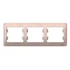 GLOSSA 3-постовая рамка, горизонтальная, сосна