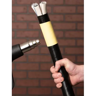 Термоусаживаемая трубка ТУТ нг 120/60 желтая рулон PROxima